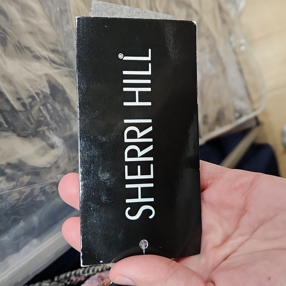 Size 2/4 dark navy pink sequin floral and tulle aline gown by Sherri Hill NWT - Picture 13 of 16